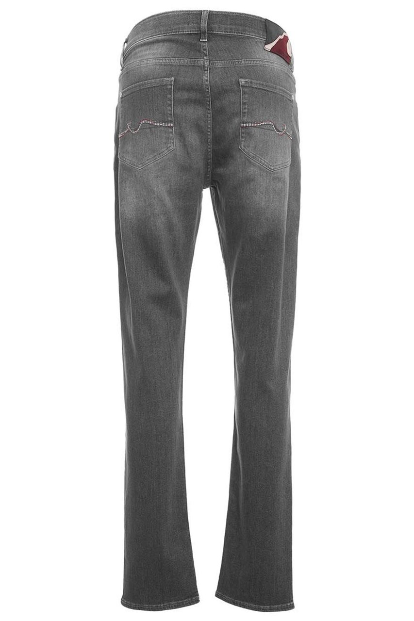 7 For All Mankind Jeans Slimmy Tapered Gray Grijs