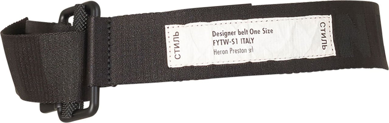 Heron Preston Tape belt classic buck black Zwart