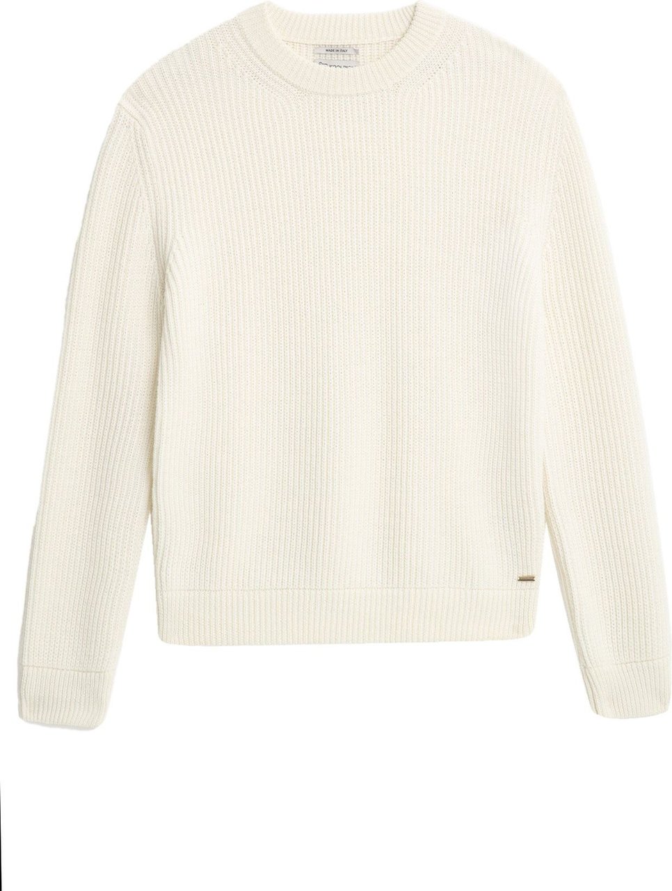 Woolrich Merino Wool Crewneck Sweater Ivory Wit