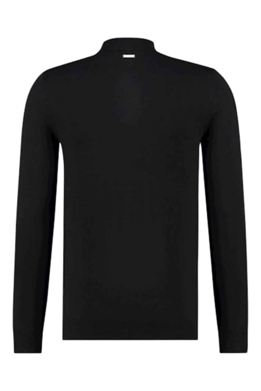 Purewhite Essential Sweater Half Zip Black Zwart