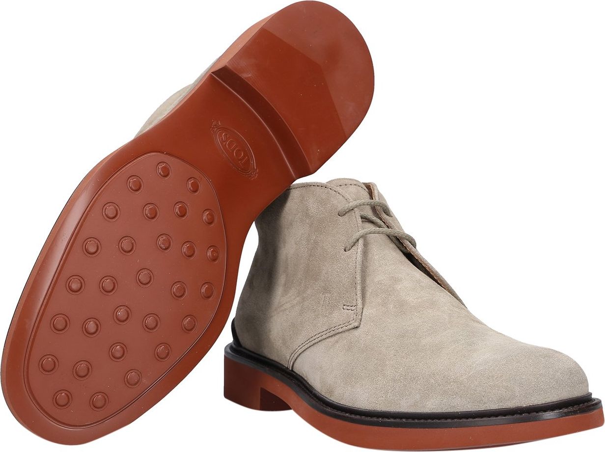 Tod's Lace-up Boots Polacco Suede Porta Beige