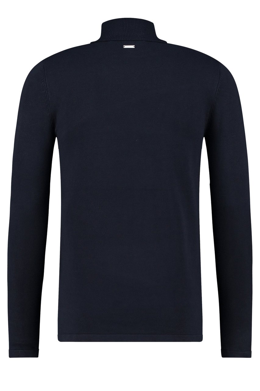 Purewhite Essential Knit Turtleneck - Navy Blauw