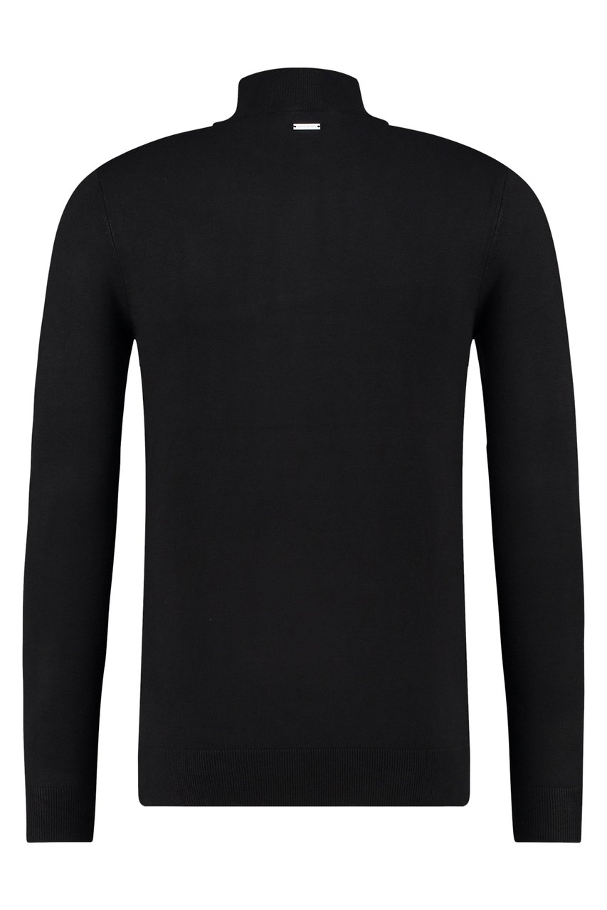 Purewhite Essential Knit Mockneck - Black Zwart