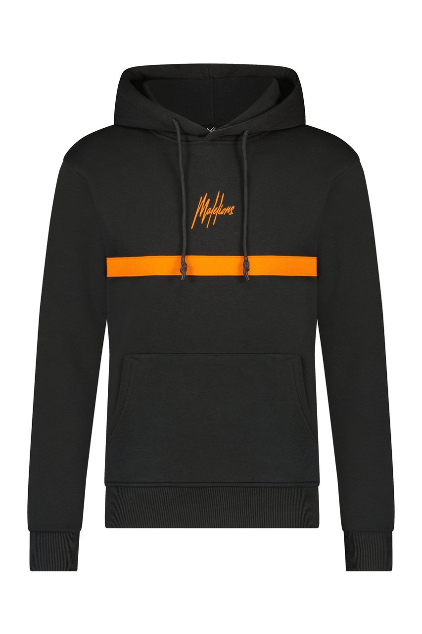 Malelions Tonny Hoodie - Antra/Orange Grijs