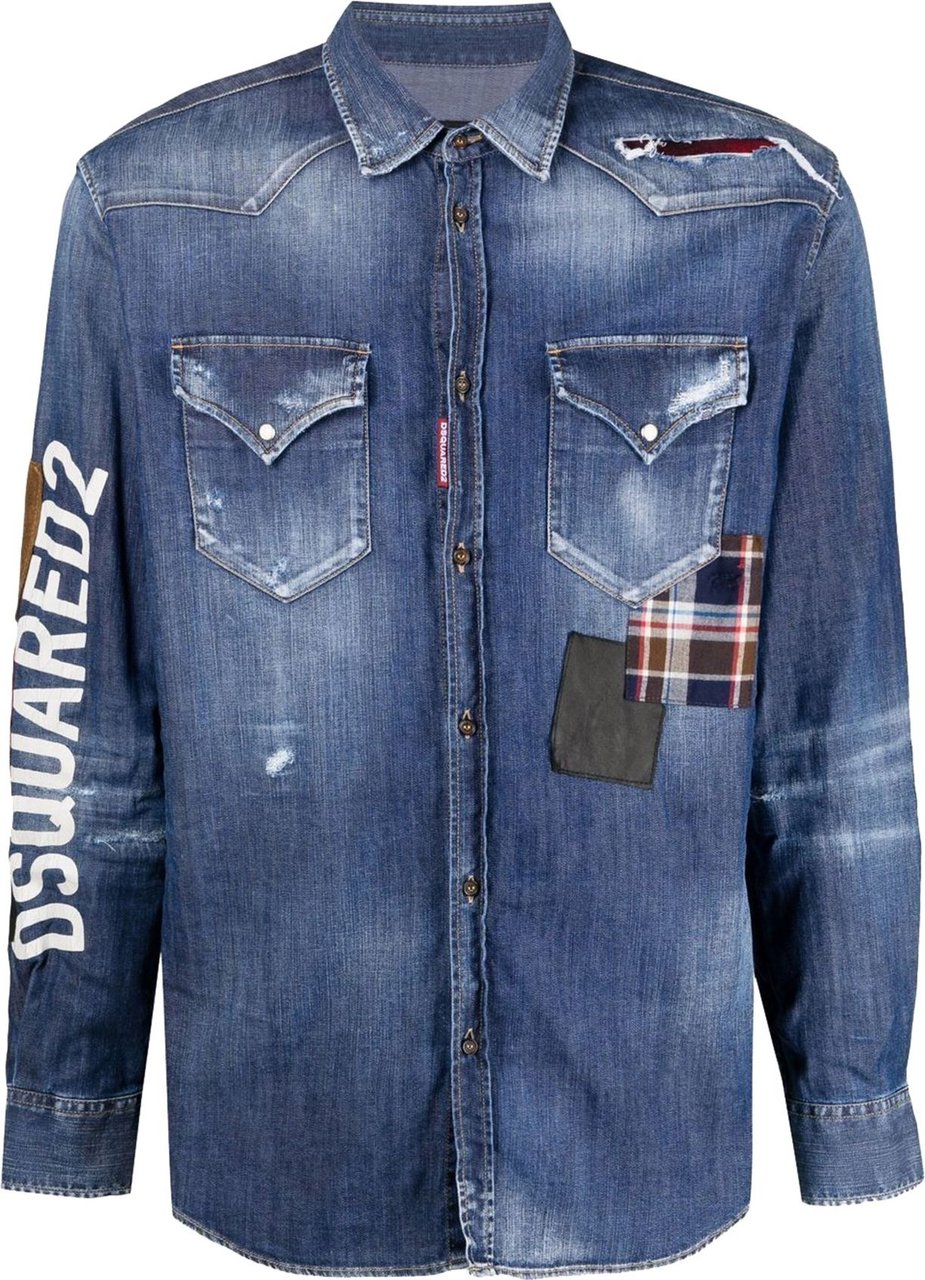 Dsquared2 T-shirts And Polos Denim Blue Blauw