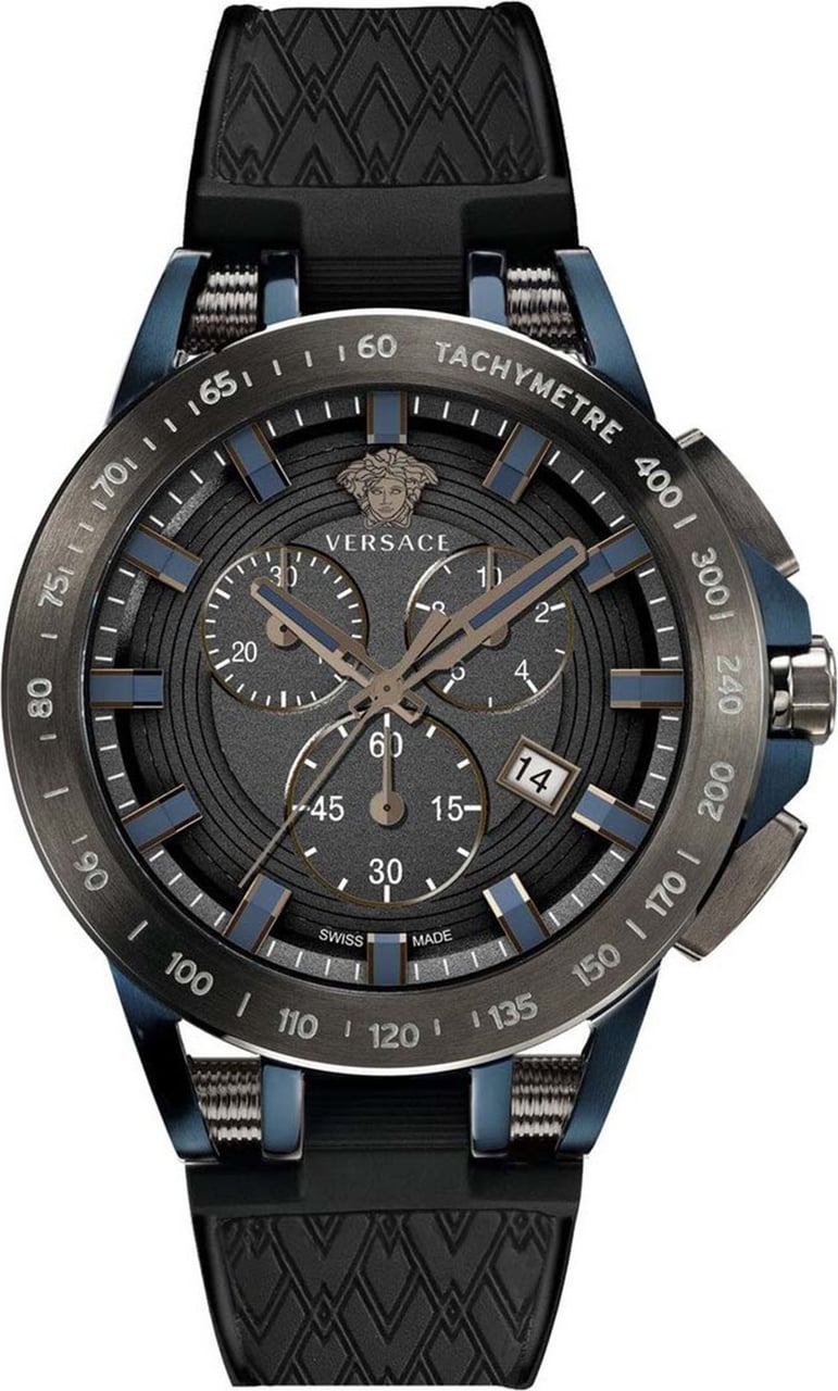 Versace VE3E00221 Sport Tech heren horloge 45 mm Grijs