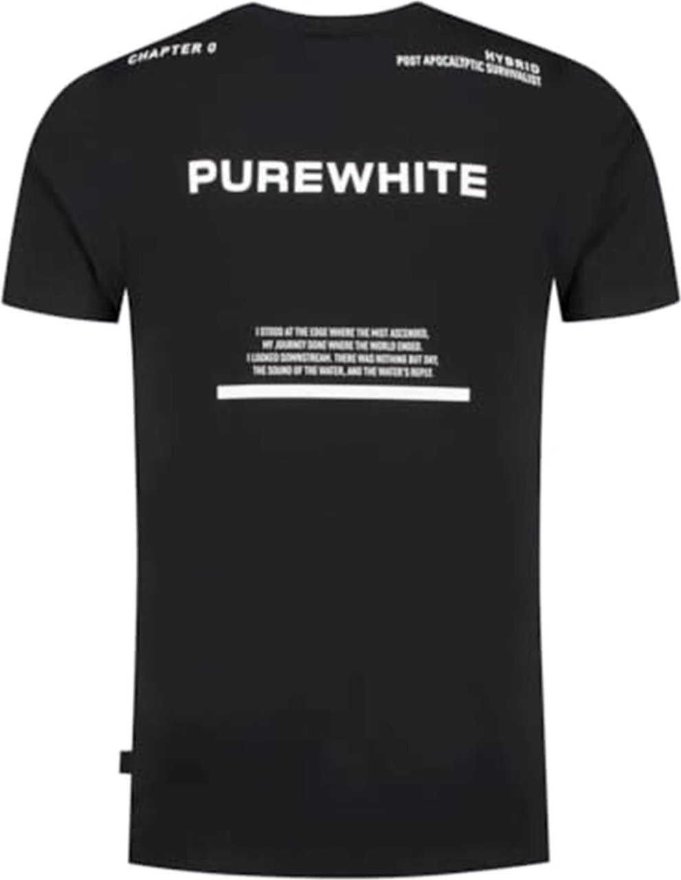 Purewhite End of the World Printed T-shirt Zwart