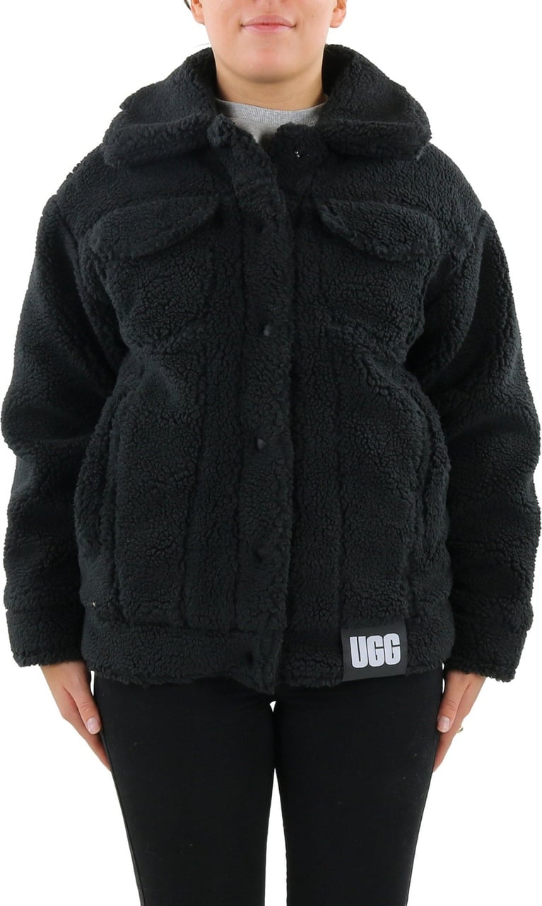 UGG Frankie Sherpa Trucker Jacket Black Zwart