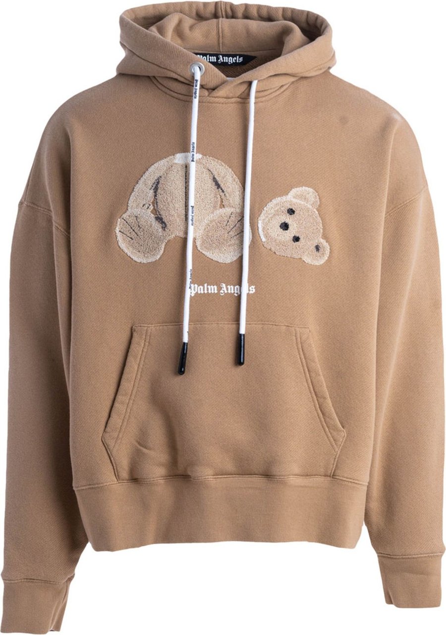 Palm Angels bear-print hoodie Beige