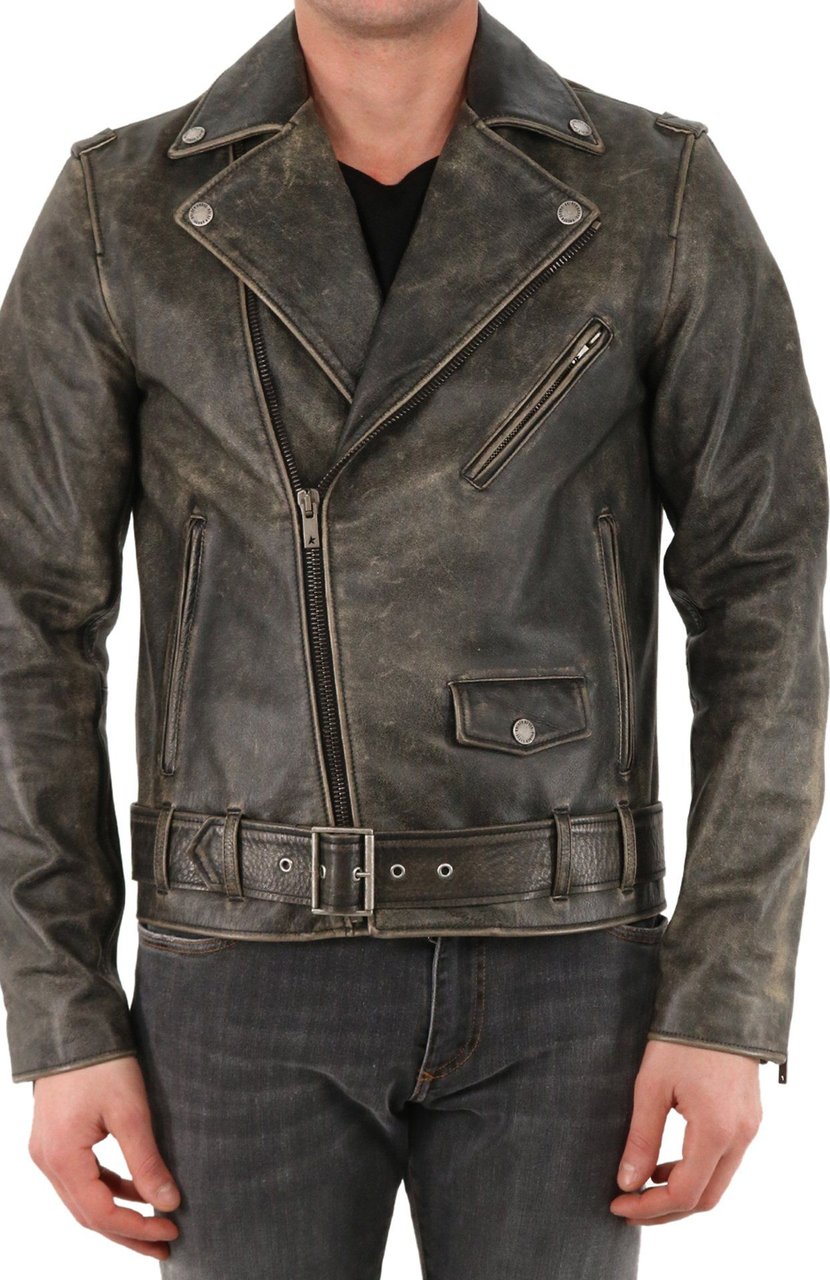 Golden Goose Perfecto leather biker jacket Zwart