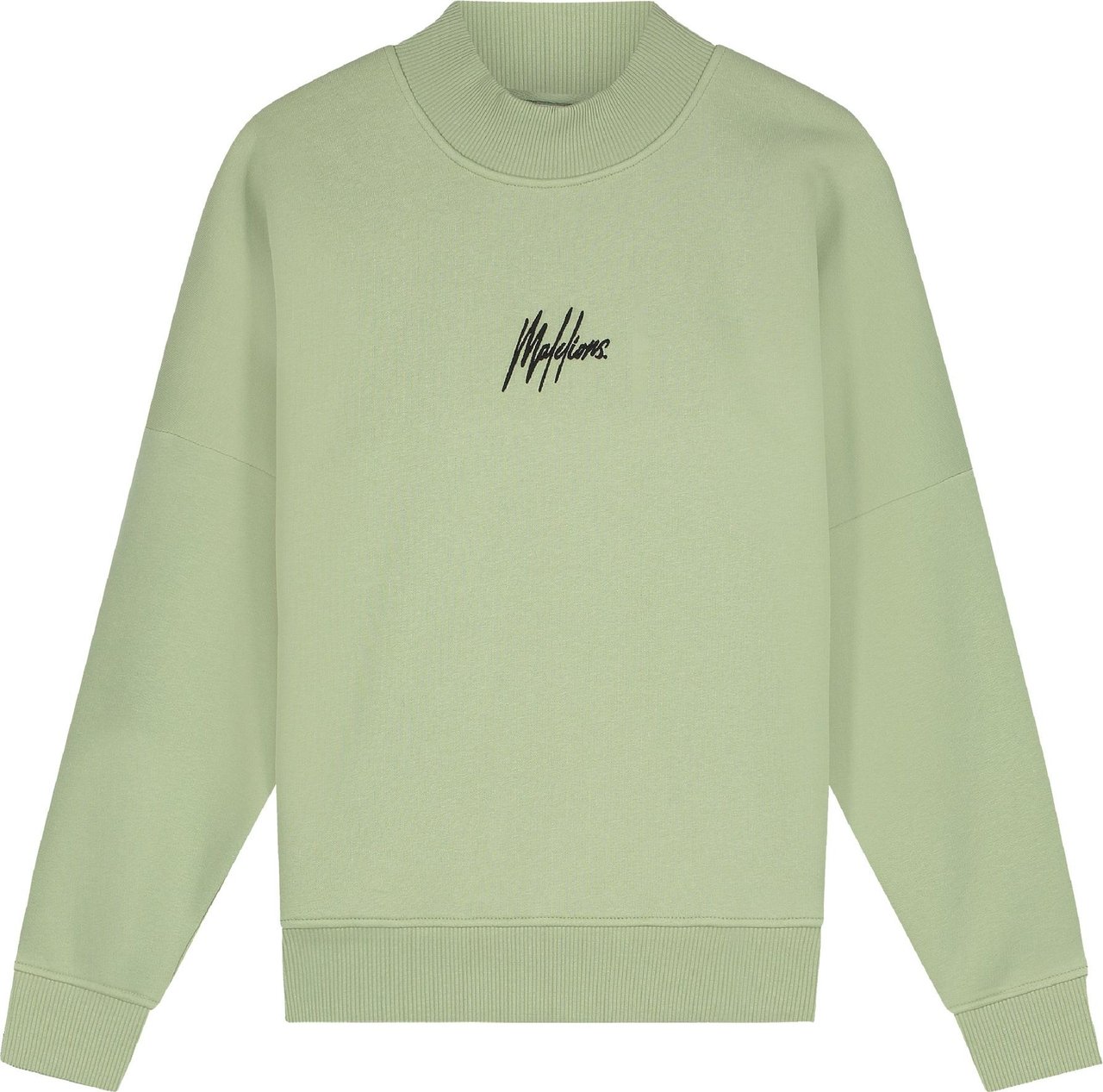 Malelions Women Brand Sweater - Sage Green Groen