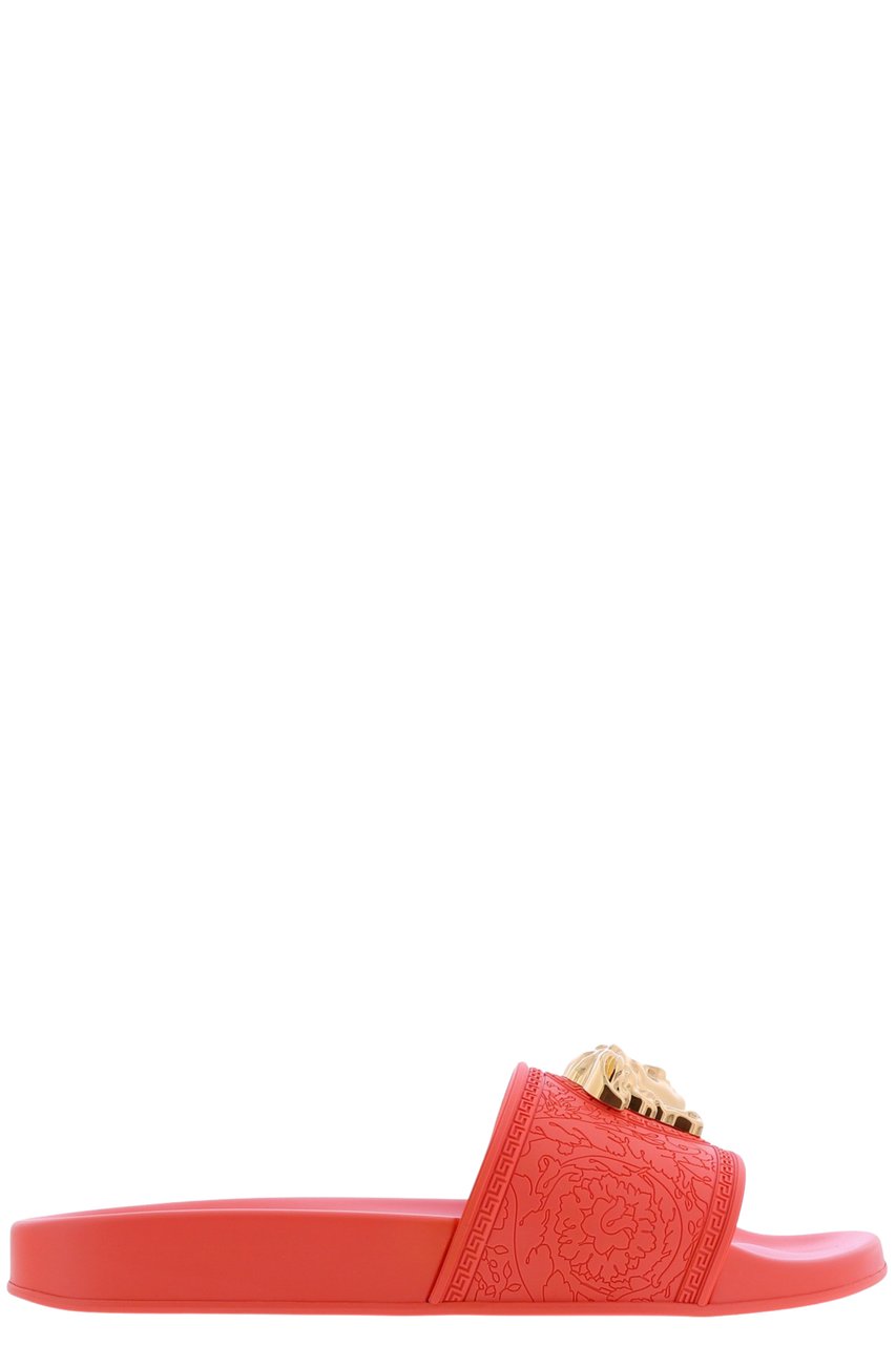 Versace Medusa Head plaque slides Roze