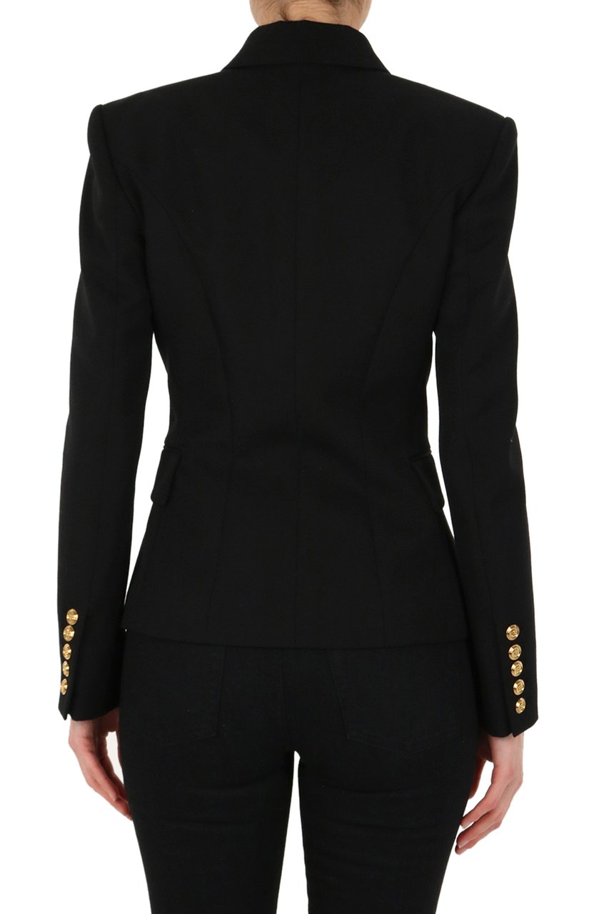 Balmain Double-breasted Black Blazer Zwart