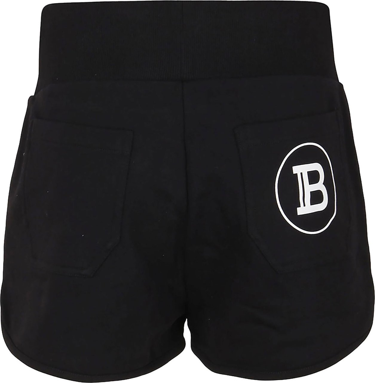 Balmain B Printed Jersey Shorts Zwart