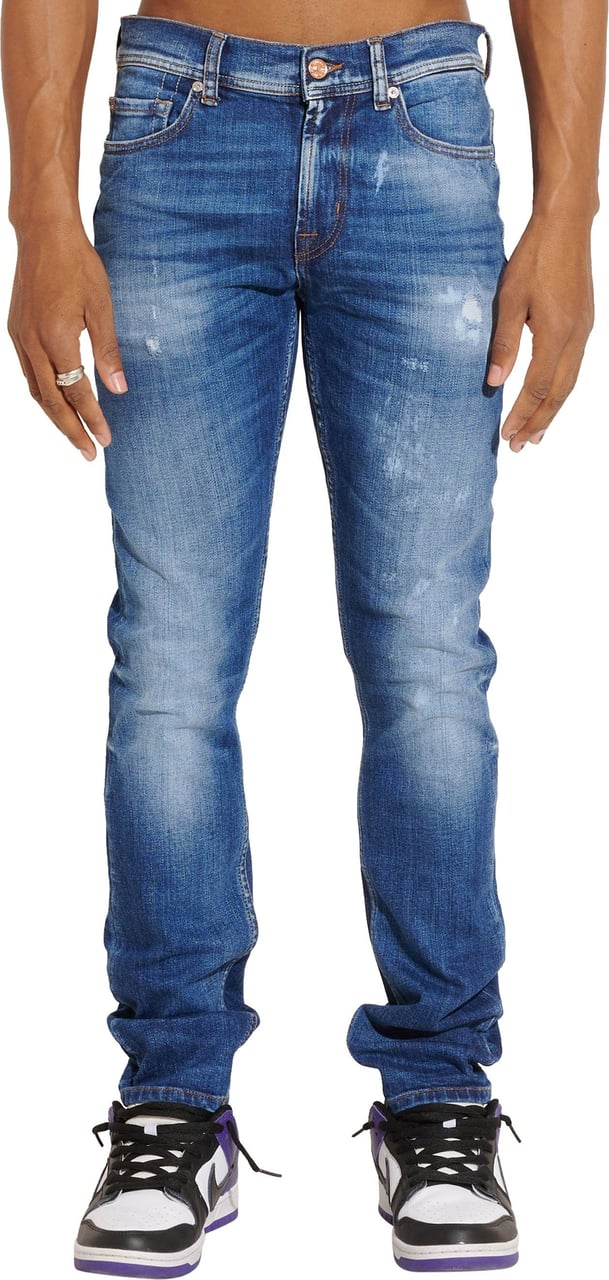 7 For All Mankind Ronnie powered bright blue Blauw