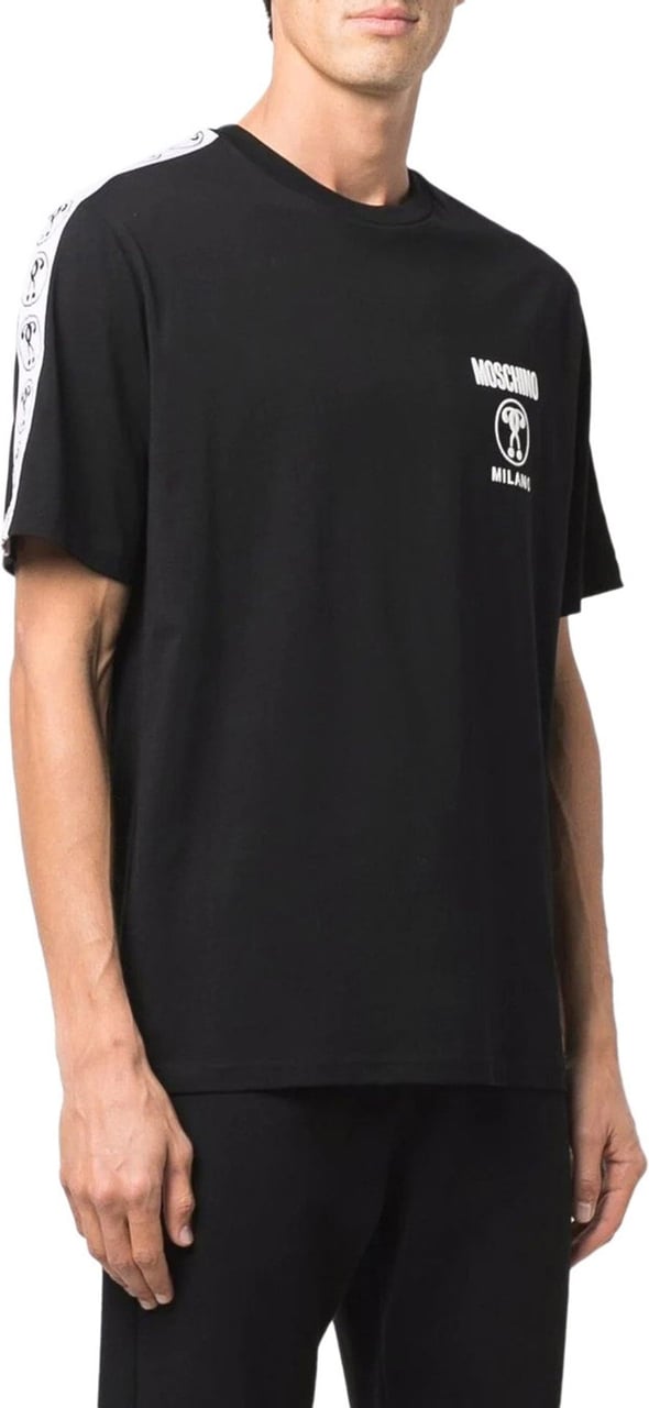 Moschino Question Mark logo T-shirt Zwart