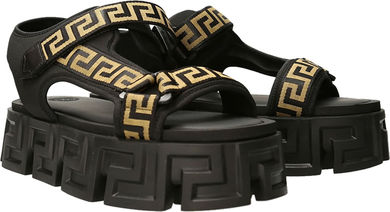 Versace Slippers Zwart Zwart