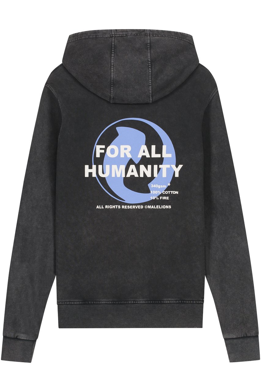 Malelions F A H Hoodie - Stonewash Zwart