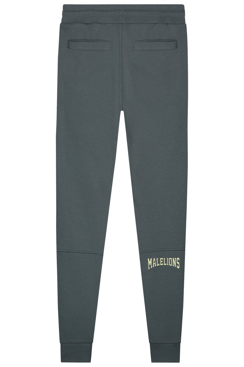 Malelions Varsity Trackpants -Dark Slate/Lime Grijs