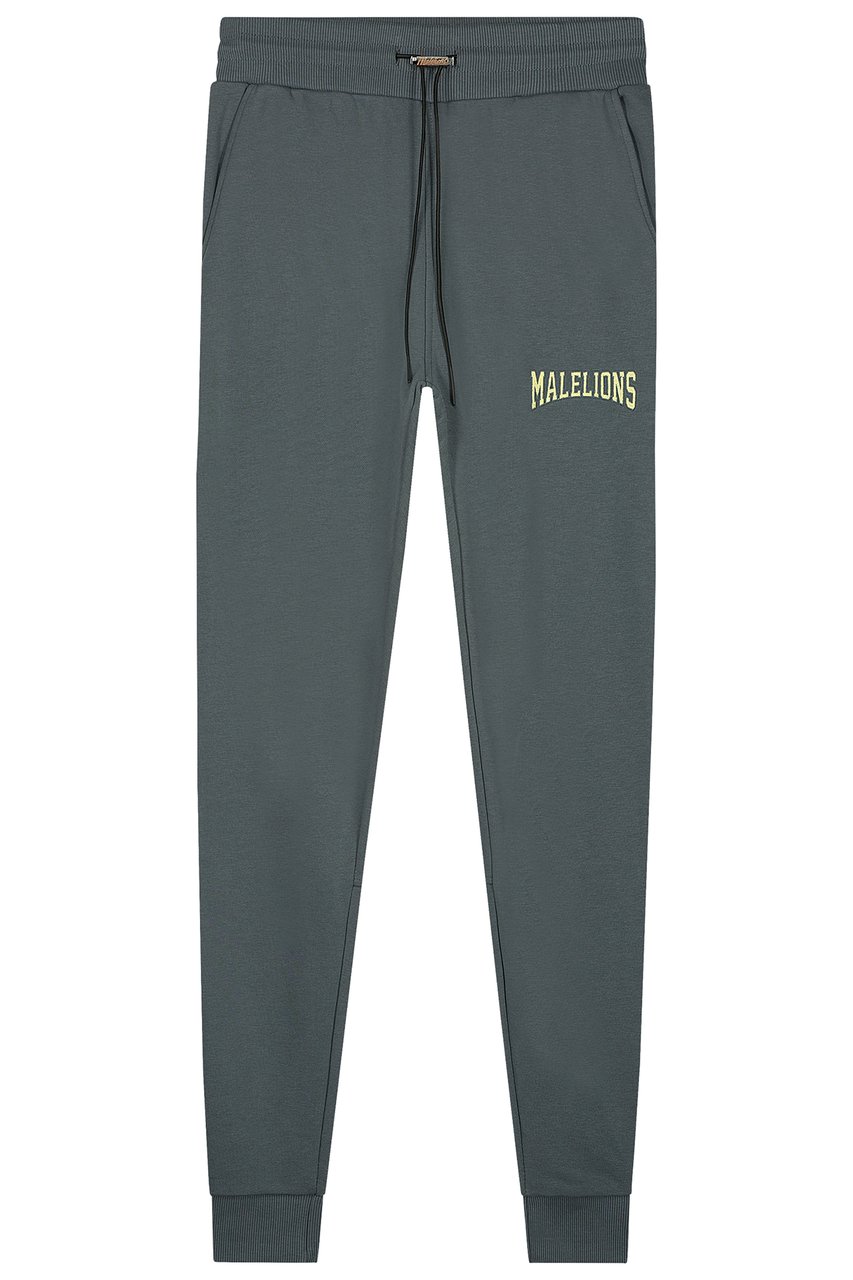 Malelions Varsity Trackpants -Dark Slate/Lime Grijs