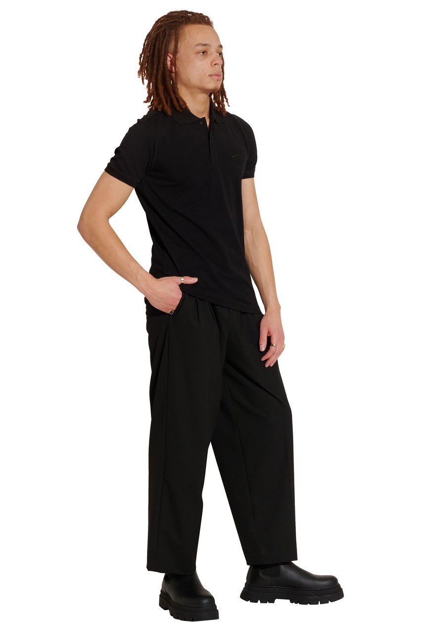 Iceberg L5 Polo T shirt Black Zwart