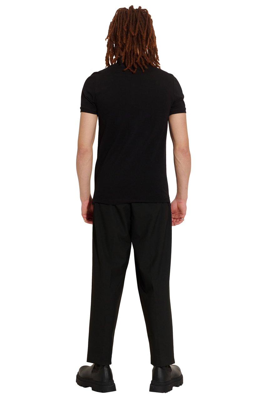 Iceberg L5 Polo T shirt Black Zwart