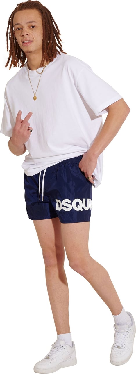 Dsquared2 Classic side logo navy Blauw