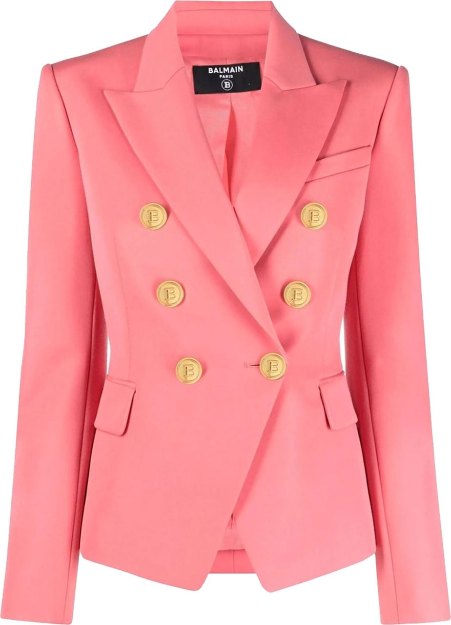 Balmain Grain De Poudre Jacket Roze