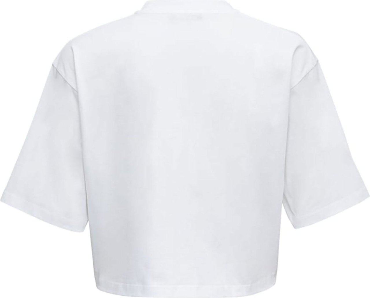 Balmain Cropped Print T-Shirt - Bulky Fit Divers
