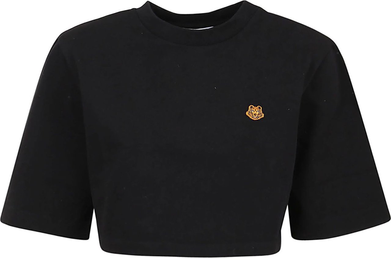 Kenzo Tiger Crest Cropped T-Shirt Zwart