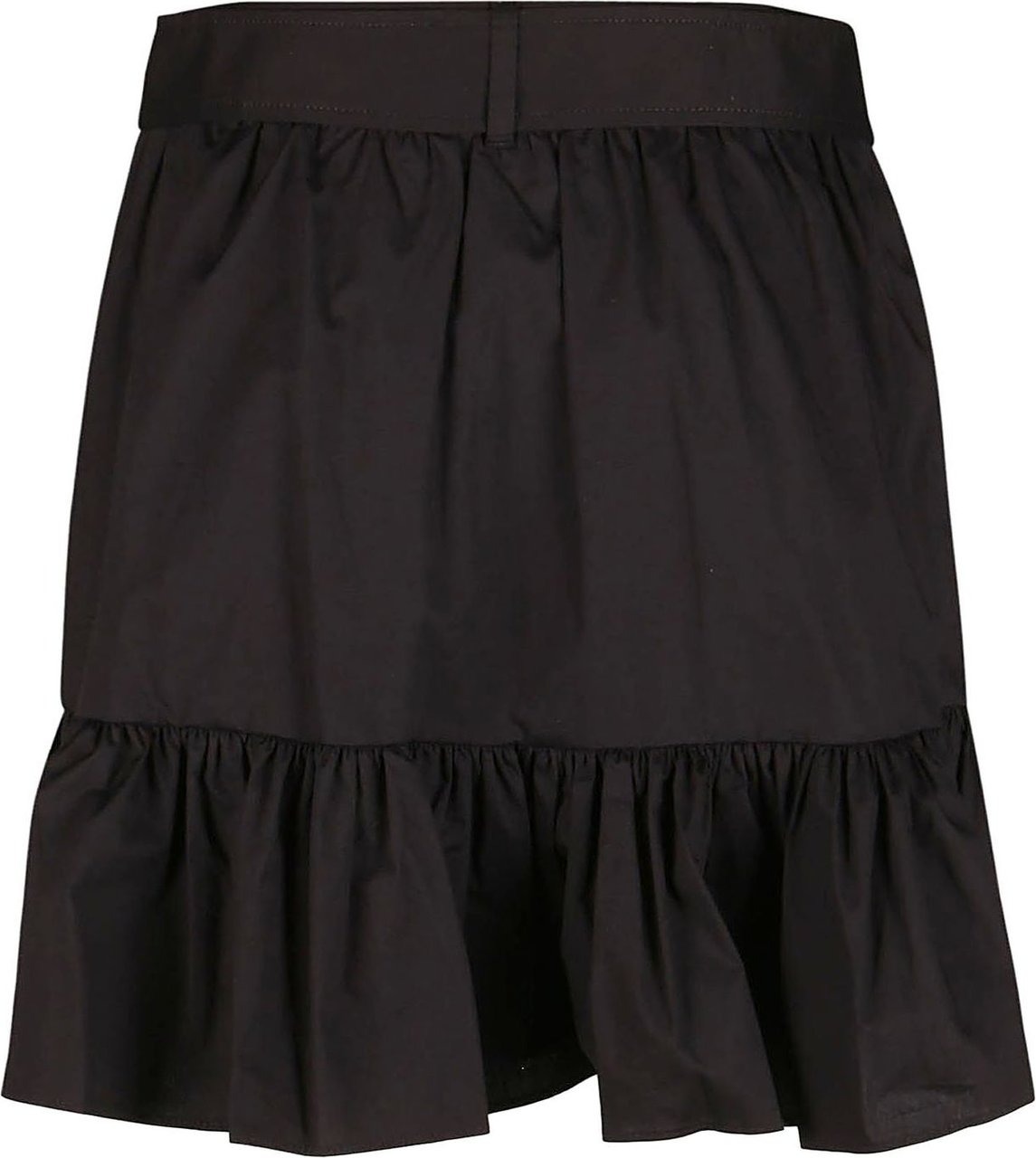 Michael Kors Belt Dust Ruffle Mini Skirt Black Zwart