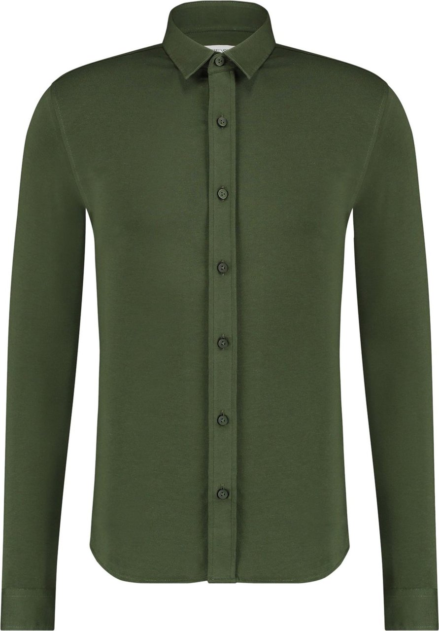 Purewhite Essential Shirt Jersey - Army Green Groen