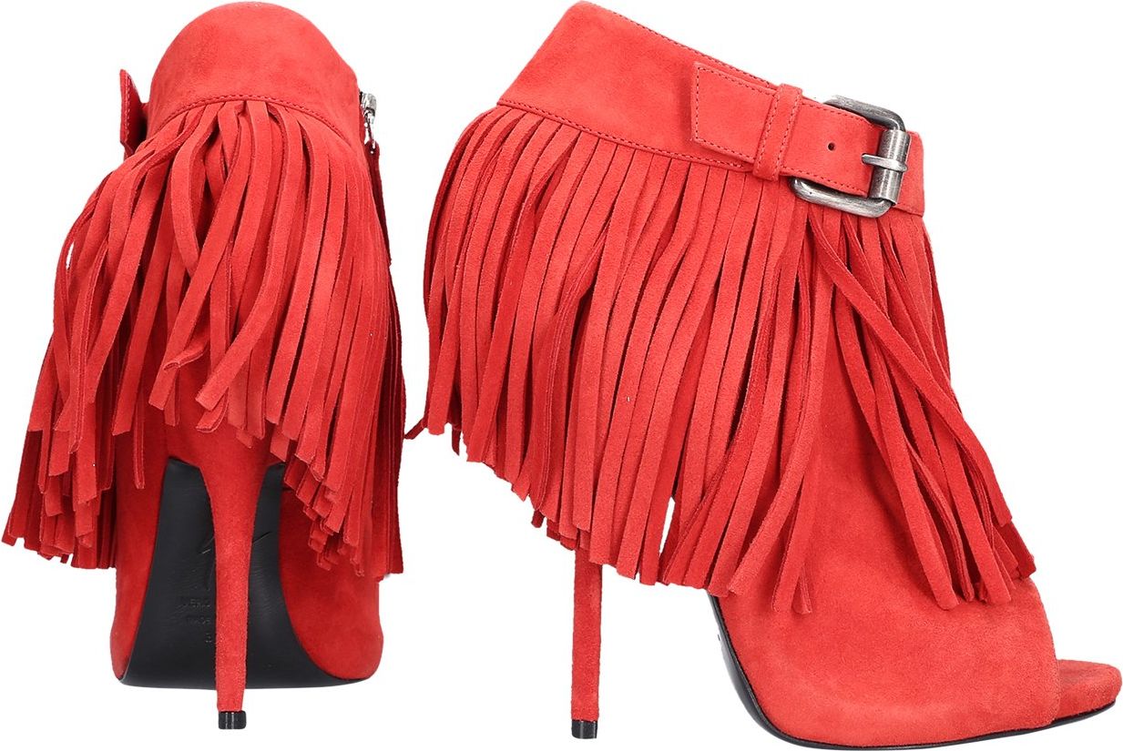 Giuseppe Zanotti Ankle Boots Red Sunflower Rood