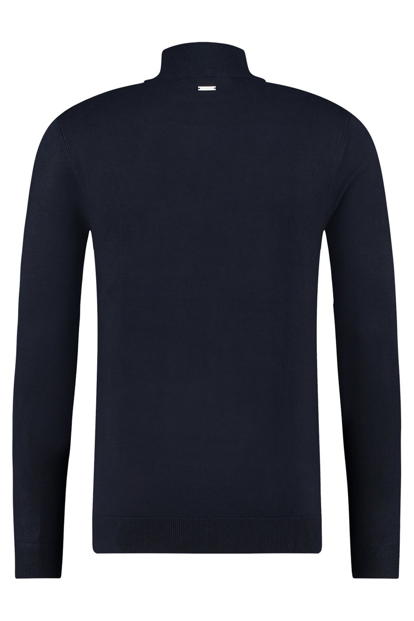 Purewhite Essential Knit Mockneck - Navy Blauw