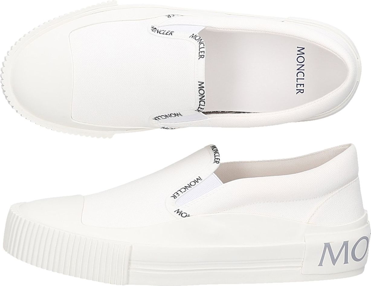Moncler Low-top Sneakers Glissiere Calfskin Kowloon Wit