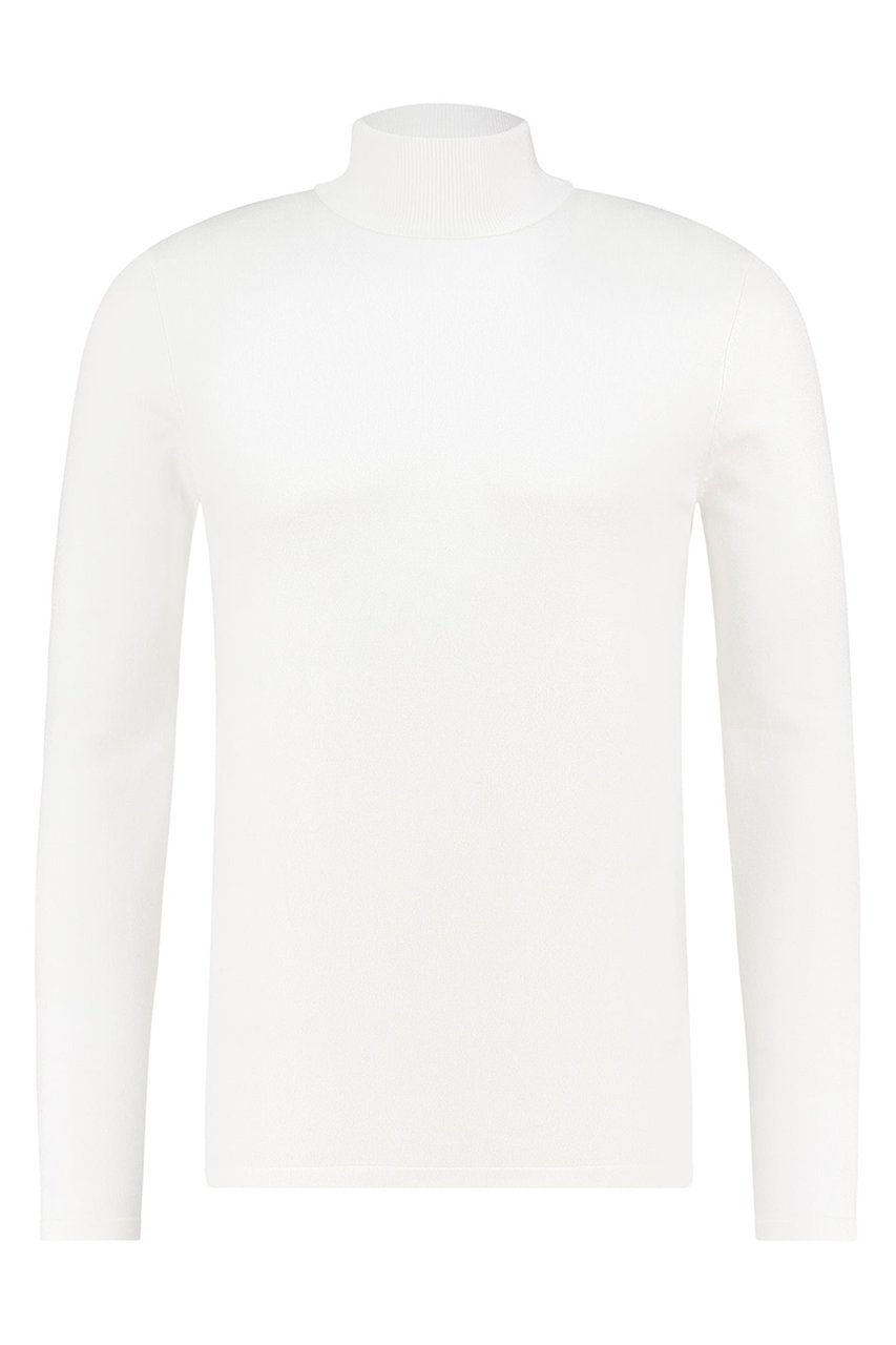 Purewhite Essential Knit Turtleneck - Off White Wit