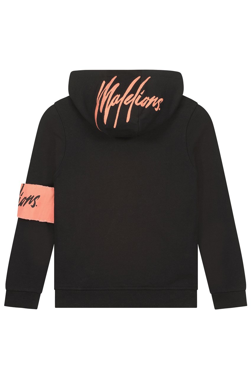 Malelions Junior Captain Hoodie - Black/Peach Zwart