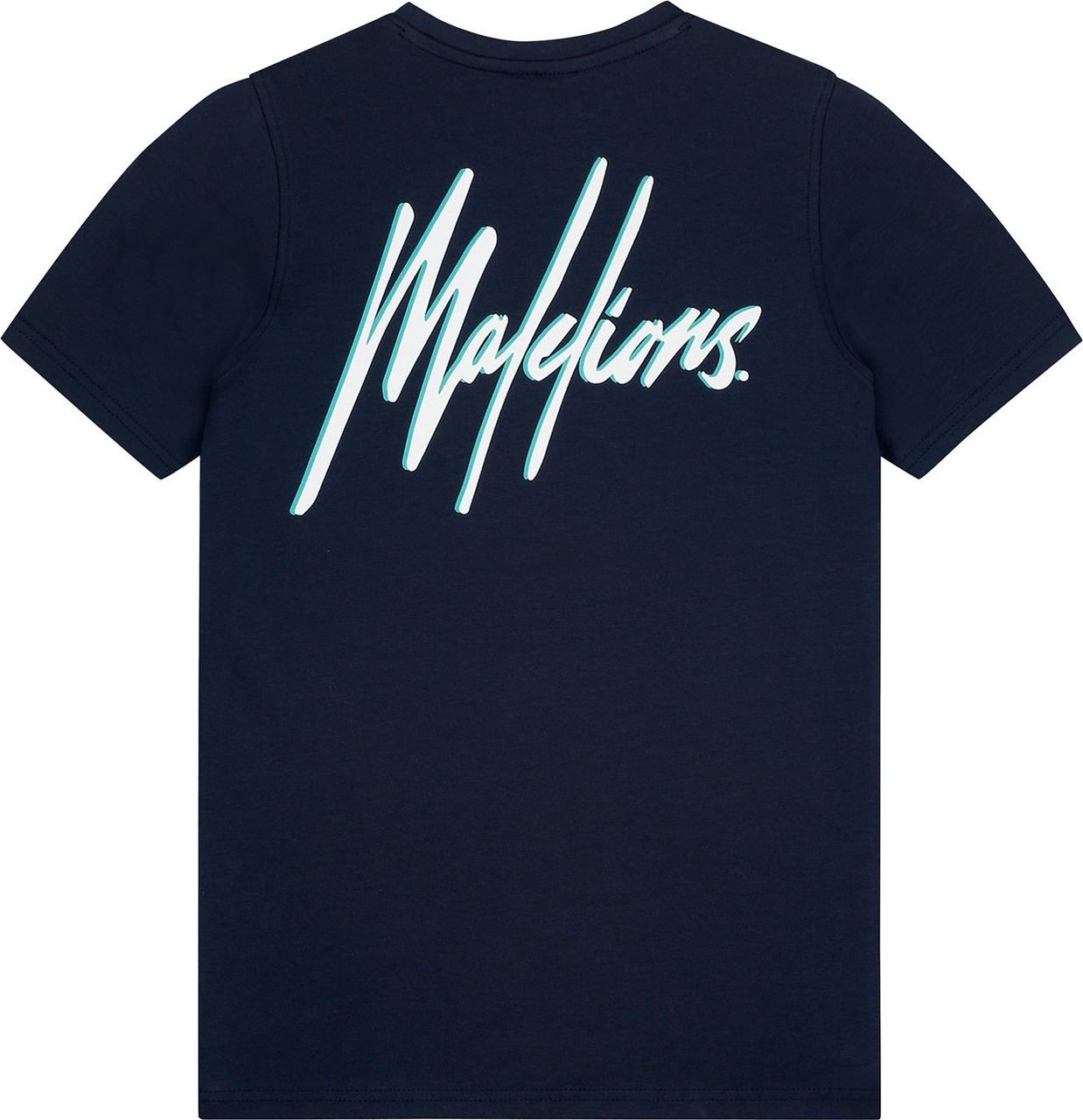 Malelions Junior Double Signature Shirt -Navy Blauw