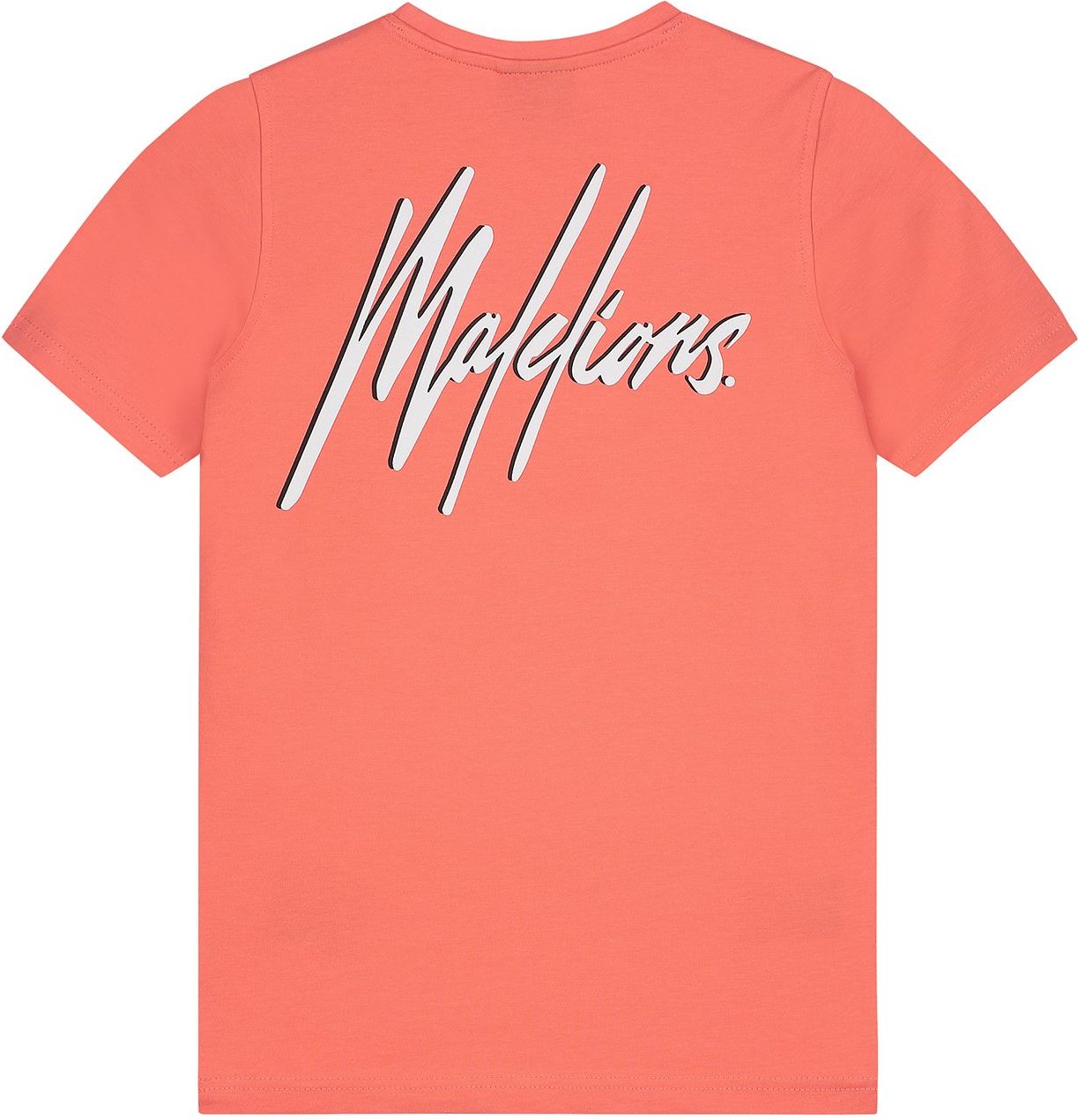 Malelions Junior Double Signature Shirt-Peach Oranje