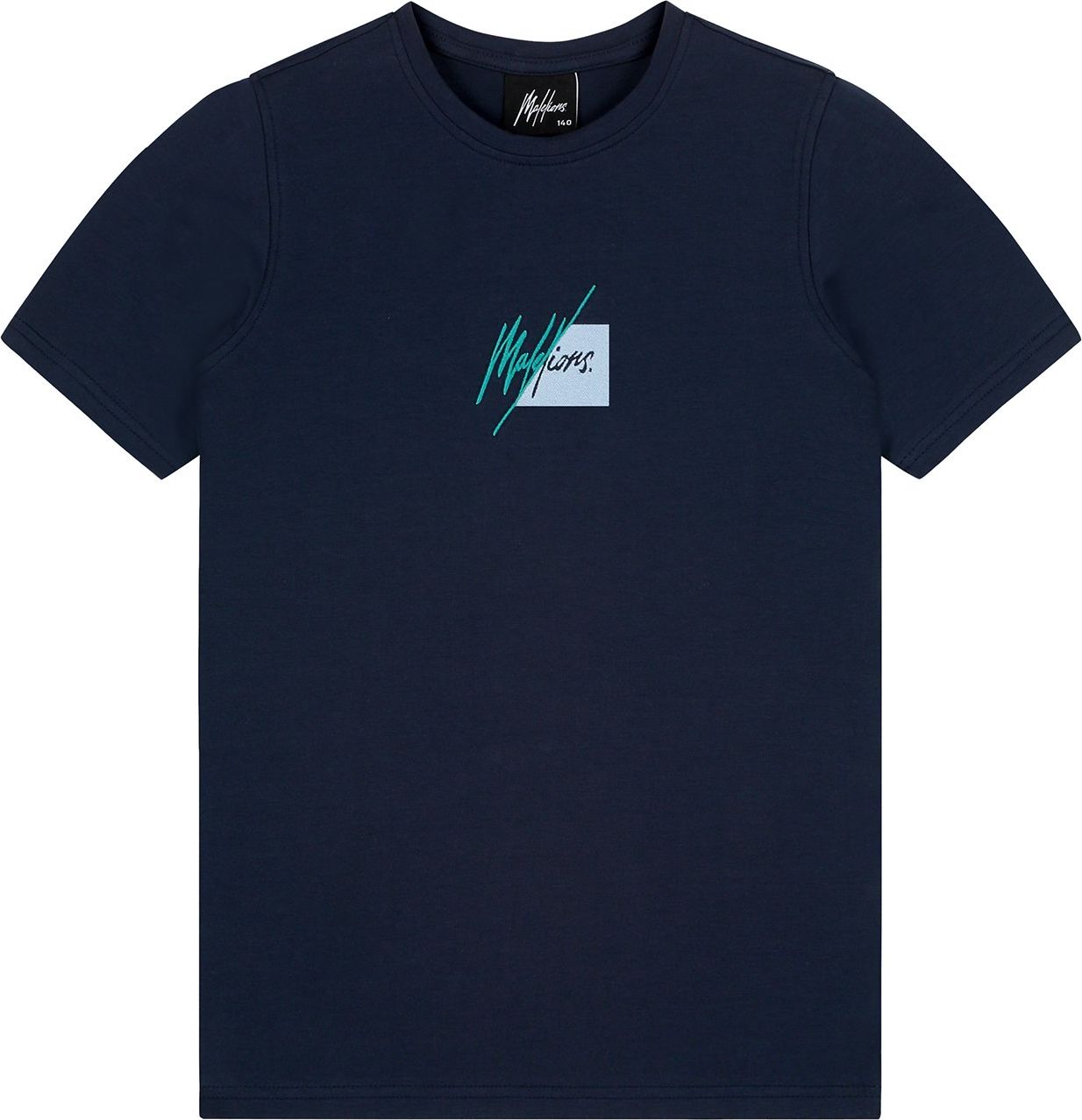 Malelions Junior Samsam Shirt- Navy/Turquoise Blauw