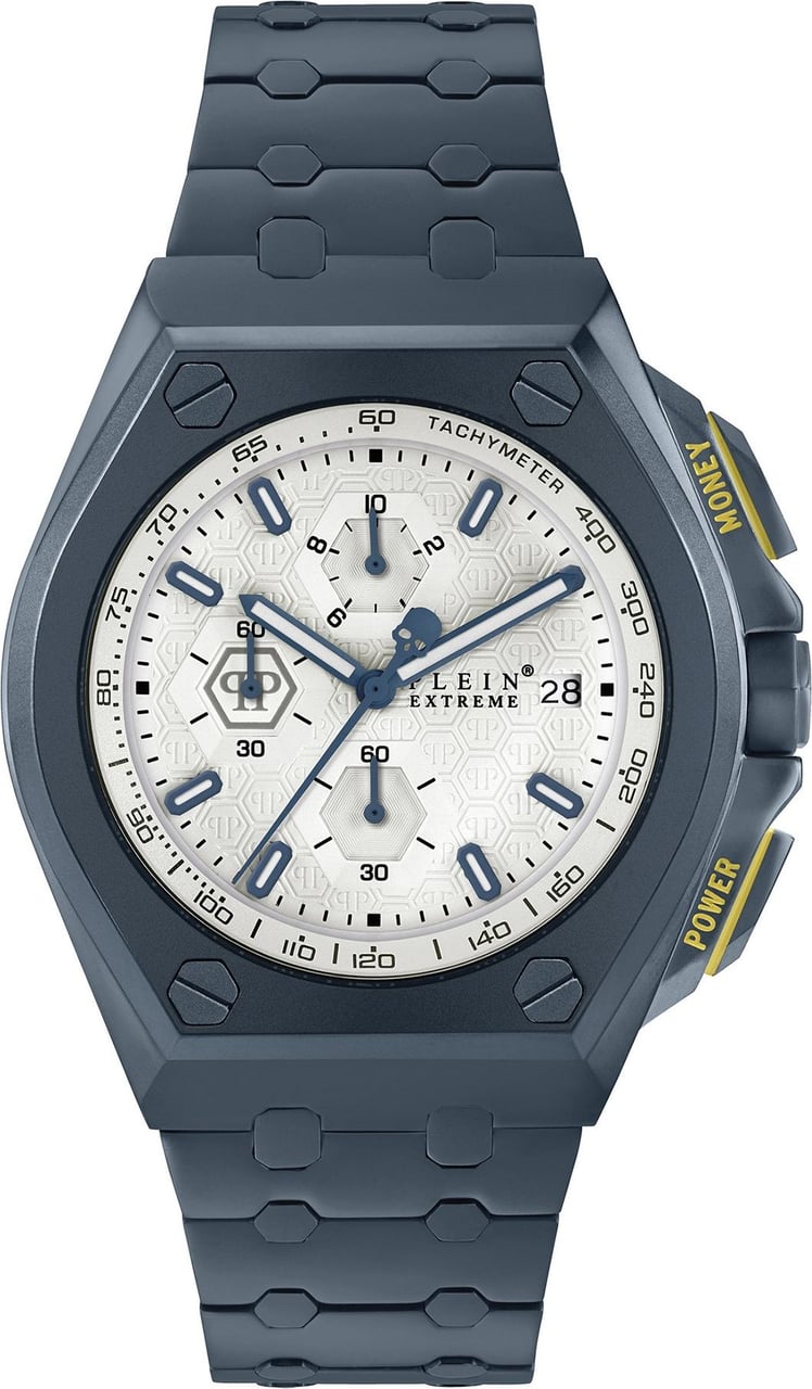 Philipp Plein PWGAA0721 Plein Extreme horloge 44 mm Wit