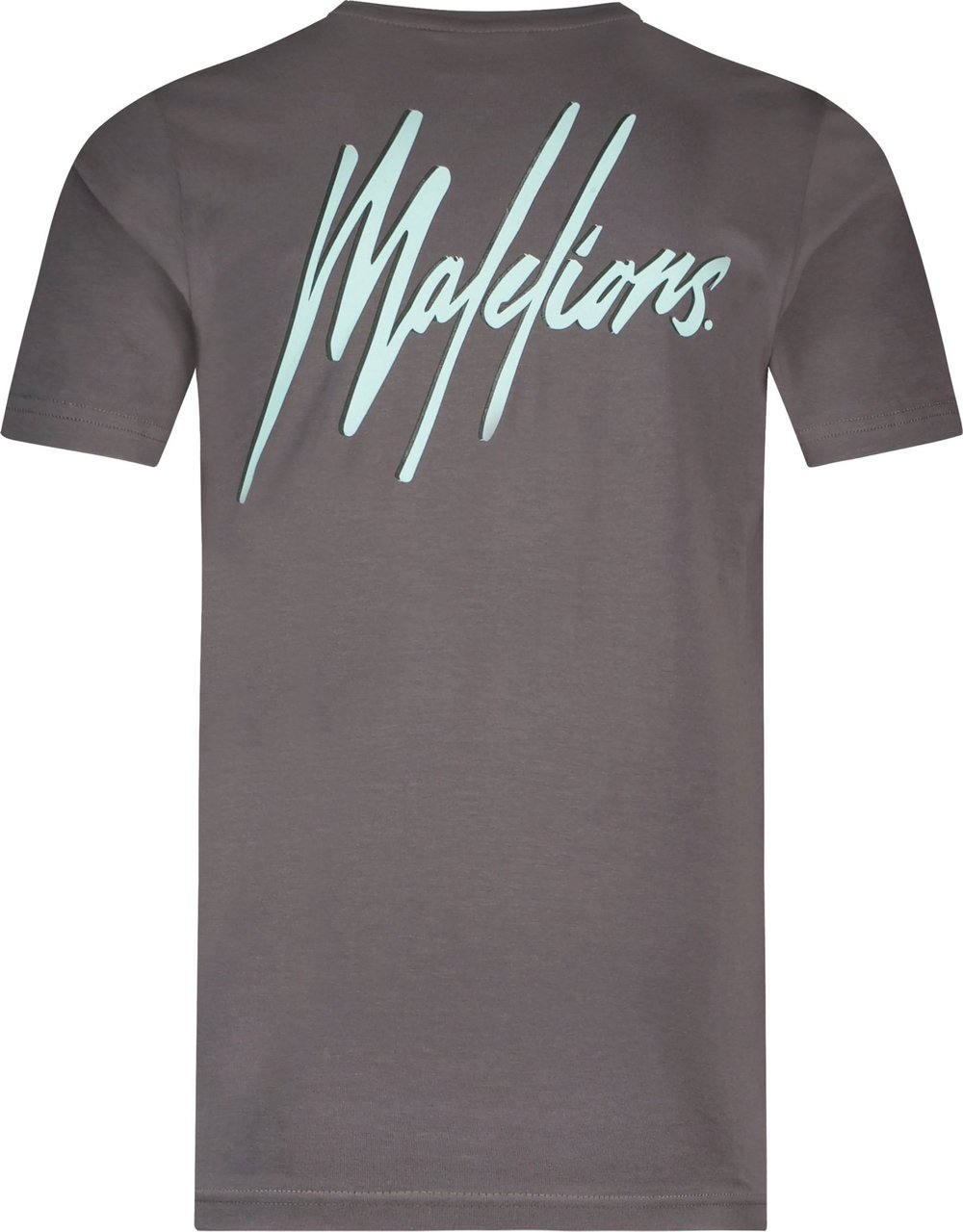 Malelions Junior Double Signature T-Shirt Grijs