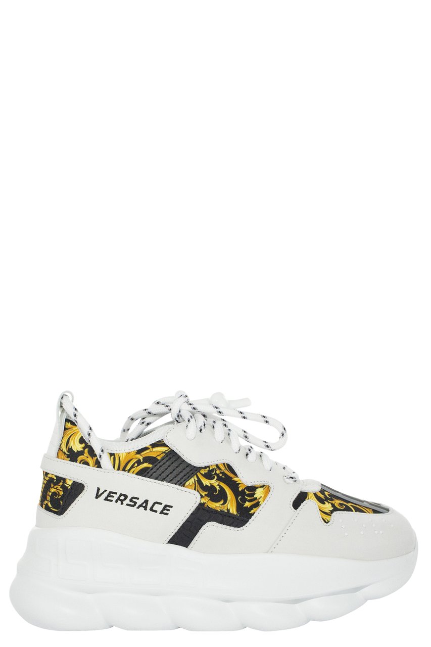 Versace Chain Reaction Baroque-print sneake Wit