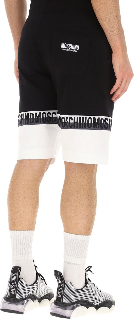 Moschino Moschino Underwear Logo-Tape Track Shorts Zwart