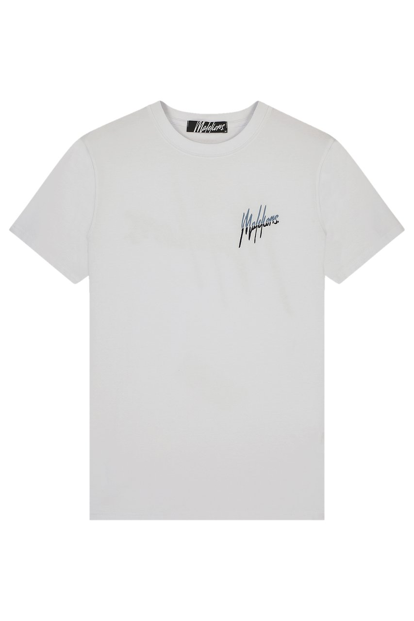 Malelions Men Split T-Shirt - White/Blue Wit