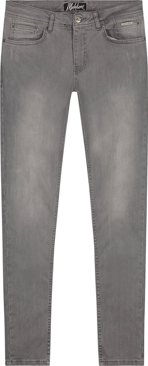 Malelions Men Split Jeans - Grey Grijs