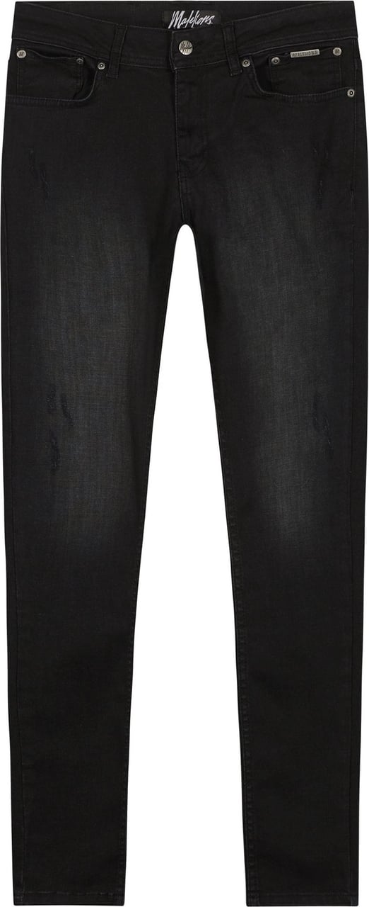 Malelions Men Split Jeans - Black Zwart