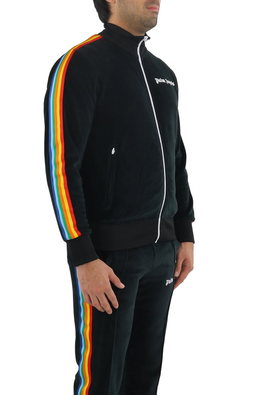 Palm Angels Rainbow Chenille Track Jacket Zwart
