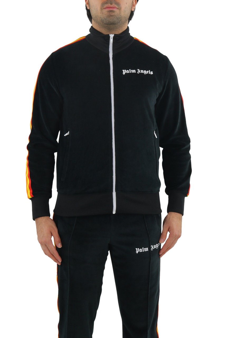 Palm Angels Rainbow Chenille Track Jacket Zwart