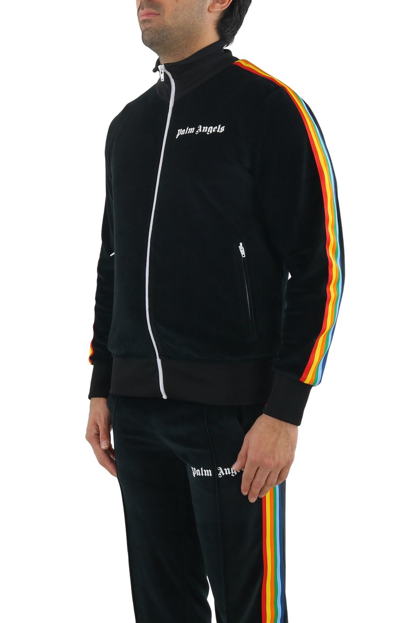 Palm Angels Rainbow Chenille Track Jacket Zwart